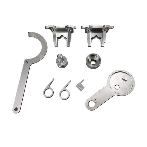 Mercedes Benz Engine Timing Tool Kit For Camshaft Setup And Alignment displaying various tools for S Series models