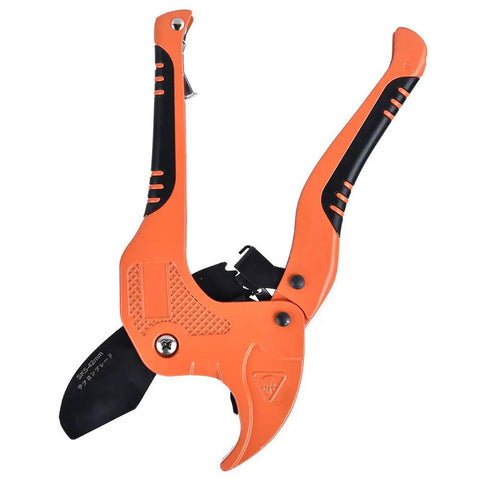 Manganese Steel Pipe Cutter With 42mm Opening, orange and black hand tool, side view, for PVC PPR gas pipes, heavy duty