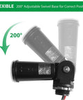 Outdoor Dusk To Dawn Photoelectric Sensor With Swivel Mount showing 200° adjustable swivel base