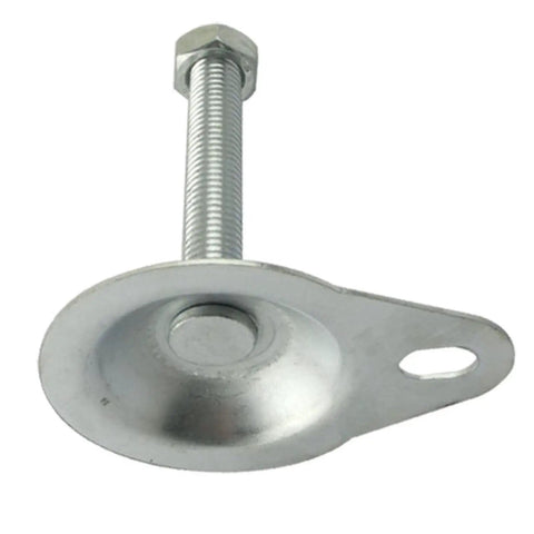 Rugged 76mm Adjustable Leveling Feet Kit For Furniture, 4 Pack Articulated Feet With M14x80mm Threaded Shanks, Sturdy Foot Cups For Desks, Tables, Workbenches, Garages And Offices, Easy Height Adjustment, silver metal leveling foot with threaded shank and plate