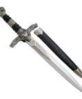 Medieval Knights Of Templar Themed Hunting Knife With Scabbard, 14 Inch Overall Length, 9 Inch Blade, 440 Stainless Steel
