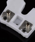 Close-up of Pro Grade Tool Holder Clamp for CNC machines with metal plates, showcasing wear and heat-resistant ABS, focus on clamp details.
