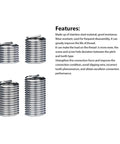 Stainless Steel Helical Thread Repair Insert Kit Set With Multiple Sizes 10 Pieces shown with features text