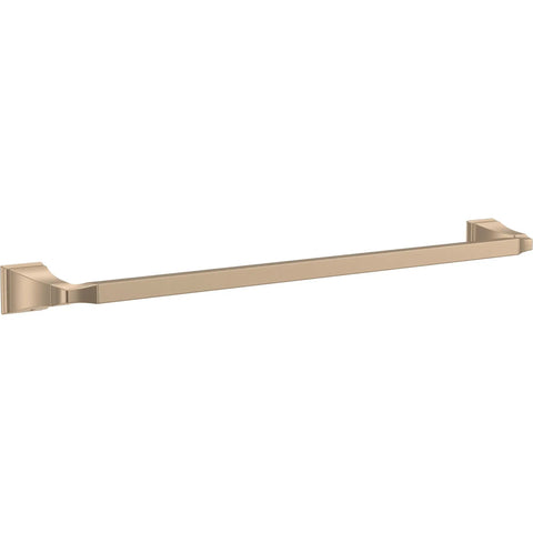 24 Inch Towel Bar Champagne Bronze Finish Space Saving Wall Mounted Bath Accessory Durable Brushed Gold Tone Resisting Tarnish Corrosion Ideal