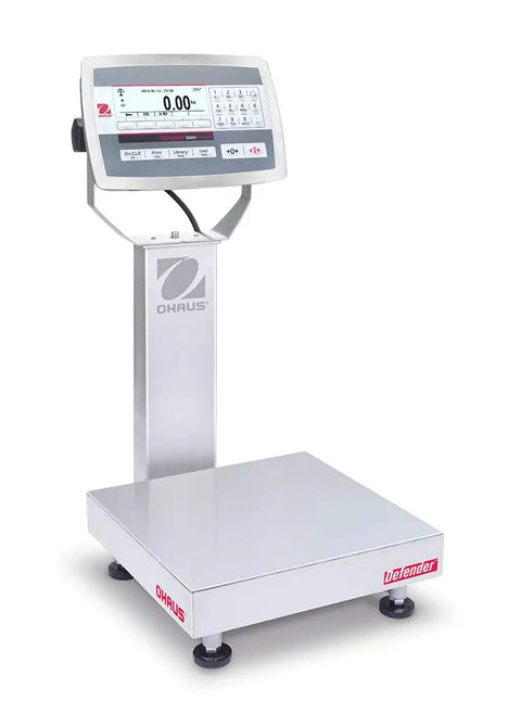 Heavy Duty Stainless Steel Washdown Bench Scale With Column 25 Pound Capacity High Precision NTEP Approved Digital Counting Scale built for factory floor use.