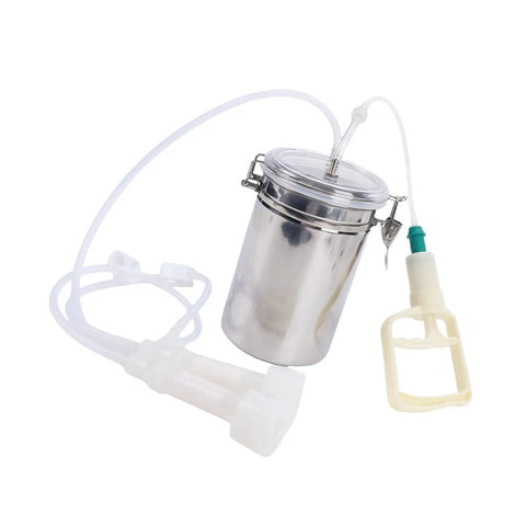 Manual Milking Machine With Strong Suction And 2000ml Stainless Steel Bottle, Portable Milking Kit For Dairy Farms And Milk Plants
