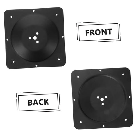 Heavy Duty Table Leg Brackets And Furniture Connector Plates Built Ridiculously Sturdy With Rock Solid Iron Mounting Design For Modern Diy Home Decor Quick Setup No Sweat Assembly Hardware, front and back views.
