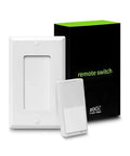 Long Range Z-Wave Remote And Scene Controller With Paddle Buttons Zen34 Battery Powered White with packaging