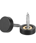 Solid Brass Screw Cover Caps Black Finish 0.6 Inch Diameter 15.3 Mm 20 Pack With Screws And Washers For Flat Head Self Tapping Screws Sizes 6 8 10 Sign And Advertising Hardware For Mirrors