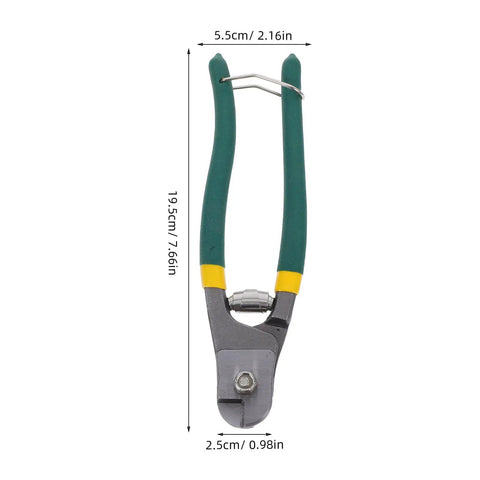 Heavy Duty Multi Function Wire Stripping Pliers And Cable Cutter Crimping Tool With Ergonomic Grip, measuring 19.5cm with green grips.