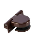 Heavy Duty Self Closing Door Hinge With Modern Art Brown Finish Slick Left Hand Din Design showcased with rounded edges and smooth finish.