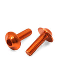 Orange M6 20mm Hex Bolts For Motorcycle Fairings And License Plate Mounts 6 Pack Metal Screws For Bikes Scooters And Choppers Durable Quick Install Hardware