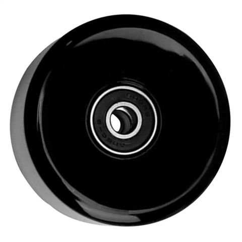 Black wheel from Premium PU Roller Skate Wheels With Bearings Replacement For Indoor Skating On Wood Concrete And Tile Surfaces