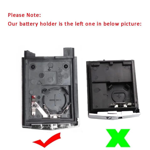 Flip Remote Key Fob Shell Replacement For Mazda 2 3 5 CX7 CX9 2006 2015 with correct battery holder shown on left