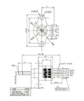 Technical diagram of 5V 6V DC Precision Stepper Motor With 10mm Telescopic Linear Actuator Shaft And 6mm Stroke, High Torque Screw Shaft.