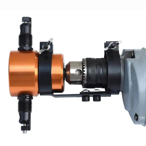 Heavy Duty 6Mm Metal Sheet Cutter With Double Head Electric Drill Attachment for nibbling with 360 rotatable blade holder.