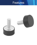 8 Pack M6 Rubber Vibration Isolators 18mm Diameter And 8mm Height With Studs Anti Vibration Mounts For Mini Splits Water Pumps Diesel Engines Harvesters And Generators, two mounts