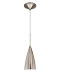 Dope Bullet LED Pendant Fixture With Canopy In Chrome, 64W, 450 Lumens, 3000K Warm Glow, CRI 85, Replaceable LED Module
