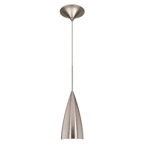Dope Bullet LED Pendant Fixture With Canopy In Chrome, 64W, 450 Lumens, 3000K Warm Glow, CRI 85, Replaceable LED Module