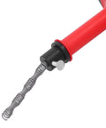 Close-up view of Heavy Duty Hand Crank Drain Auger Snake 10 Meter Pipe Cleaner with ABS handle and steel coil.