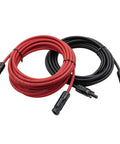 Beefy 15ft Black And Red 10AWG 6mm2 Solar Panel Extension Cable Set Of 2 With Male And Female Connectors Heavy Duty Adapter Cables
