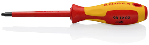 Insulated screwdriver from 10 Piece 1000V Insulated Pliers Cutters And Screwdriver Tool Set For Electricians With VDE Tested Comfort Grip Handles And Heavy Duty Industrial Quality Performance, showing dual-color handle design.