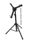 Heavy Duty Adjustable Snare Drum Stand with a thick alloy chassis and adjustable height for secure silent practice.