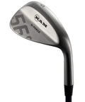 Close-up of wedge from Junior Golf Club Set With Bag For Ages 10 To 12 14 Degree Driver With Lightweight Shaft Kid Friendly High Loft.