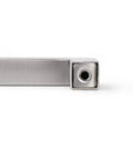Square Kitchen Cabinet Handles Brushed Nickel Stainless Steel Euro Bar Pulls With Five And One Half Inch Total Length And 128 Millimeter Hole Centers Modern Hardware for a sleek touch.