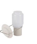 Battery Powered Camping Light With USB Charging Stand, Lightweight Portable Lantern, Adjustable Handle, Ivory Color