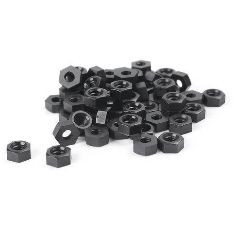180 Piece M3 Nylon Hex Spacers Standoffs Nuts Screws Assortment Kit 6 To 20mm Length 6mm Thread 0.5mm Pitch Durable Anticorrosive Nylon Hardware Set Ideal For RC Cars Drones And Electronics Projects, black nylon hex nuts