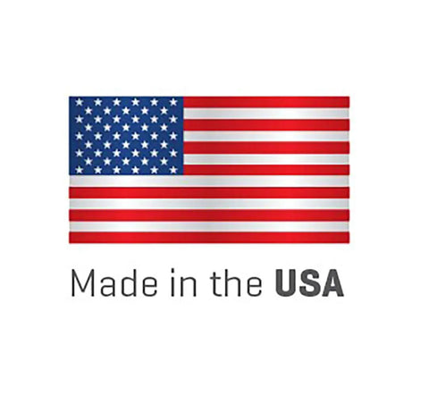 American flag with text 'Made in the USA' beneath.