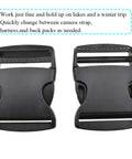 2 Inch Quick Release Side Buckles 6 Pack For Nylon Webbing Straps Durable Plastic Clips front view