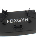 Top Shelf Black Pivot Hinges With Bushing Heavy Duty Concealed Door Hardware, set of 4 parts on black background.