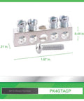 4 Terminal Ground Bar Kit For QO Load Centers Silver No Fuss Install Compact Lightweight Grounding Bar UL Listed And CSA Rated PK4GTACP Compatible