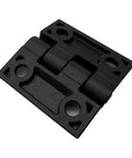 Black Zinc Alloy Cabinet Hinges 1.6 Inch Surface Mount 2 Pack Heavy Duty Hardware For Kitchen And Furniture Doors Durable Matte Finish