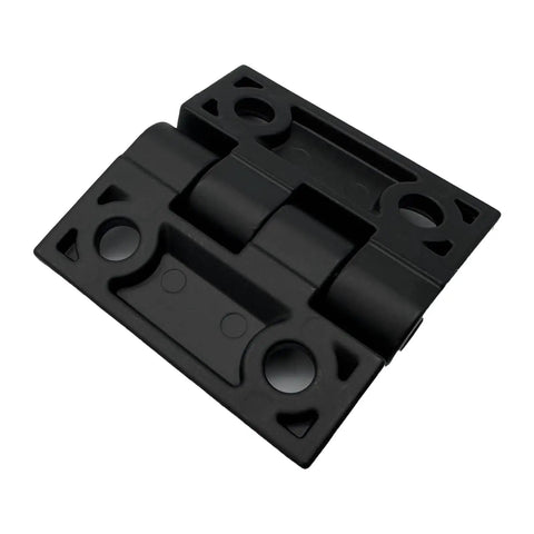 Black Zinc Alloy Cabinet Hinges 1.6 Inch Surface Mount 2 Pack Heavy Duty Hardware For Kitchen And Furniture Doors Durable Matte Finish