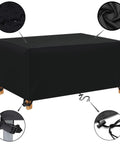 Waterproof 600D Oxford Patio Table And Furniture Cover For Outdoor Use Weatherproof And Windproof Heavy Duty UV Resistant Shield