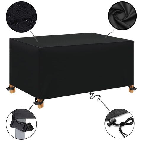 Waterproof 600D Oxford Patio Table And Furniture Cover For Outdoor Use Weatherproof And Windproof Heavy Duty UV Resistant Shield