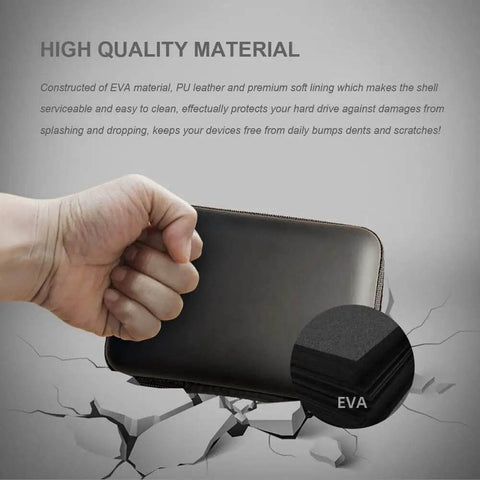 Badass Rugged Hard Drive Case For Portable SSD And HDD Universal Storage Organizer Pouch Shockproof EVA Travel Sleeve held firmly