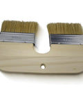 U Shaped Limewash Paint Brush With Double Head For Mineral Paints 200mm Natural Pig Bristle Stainless Steel Ferrule Ergonomic Handle