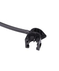 Close-up of Adjustable Flow Micro Sprinkler Assembly With Half Circle Fan Spray For Drip Irrigation In Gardens And Shrubs, clamp inlet