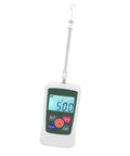 Hand Push Pull Force Gauge 50N Digital Tester With Limit Setting And Alarm, Backlit Readout For Easy Readings In N Kg Lb Oz, Pro Grade Ultra Accurate Sensor For A Workshop Ready Tool, white handheld gauge showing 500 N