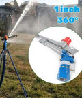 Heavy Duty 1 Inch Agriculture Irrigation Spray Gun With 360 Degree Adjustable Impact Sprinkler For Farm Orchard And Lawn Watering in action.
