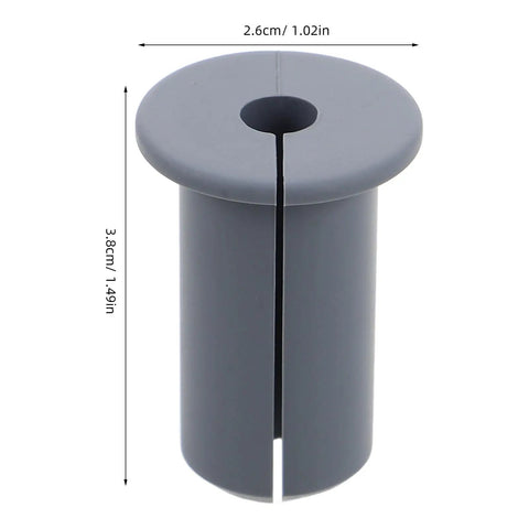 Slick Silicone Cable Grommet Kit That Keeps Your Home And Office Totally Neat With Six Heat Resistant Wall Bushings For Easy Wire Protection And Fast Setup, grey silicone, 2.6 cm x 3.8 cm
