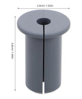 Six Pack Silicone Wall Cable Grommets Perfect For Taming Messy Wires And Keeping Your Office Or Home Sock-Free With High Heat Resistant Cord Hider Bushings That Look Clean. Grey silicone cable grommet, 2.6cm wide and 3.8cm tall, for wall wire holes.