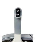 Close-up of a gray Outboard Remote Control Box, 10-Pin Pull To Open, 16.5 Ft Harness, OEM 703-48272-12, for Yamaha with lever handle.