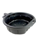 Portable Oil Drain Pan With Anti Splash Lip For Clean Oil Changes, Large Opening And Easy Pour, Sturdy Molded Handle, Black Finish