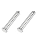 Heavy Duty 12x70 mm Single Hole Clevis Pins 2 Pack in 304 Stainless Steel with Flat Head