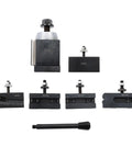 13-18 Inch CNC CXA Piston Quick Change Tool Post Set With Wedge Type Holders For 250-301 And 250-310 displayed in a set